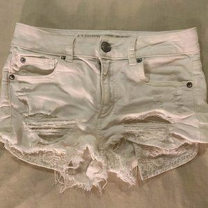 American Eagle White Shorts Size 0